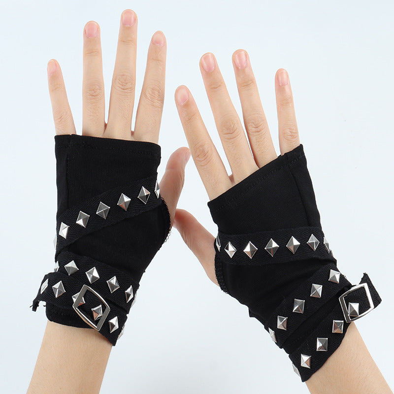 New Y2g Millennium Hot Girl Gloves Rivet