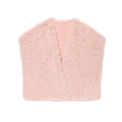 Autumn Fashion Faux Fur Effect Short Vest