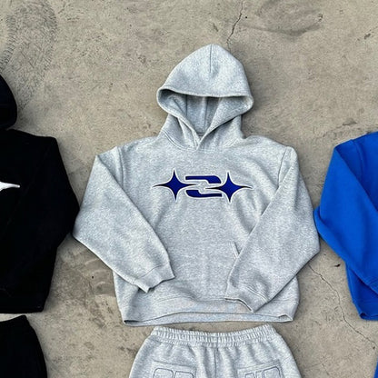 Autumn And Winter Casual Retro Hip-hop Sportswear Fashionable Hoodie