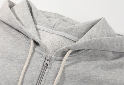 Relaxed Stylish Versatile Zip-up Cardigan Top