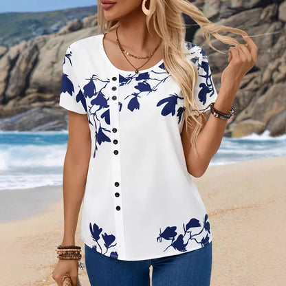 Women's Casual Round-neck Short-sleeved Top