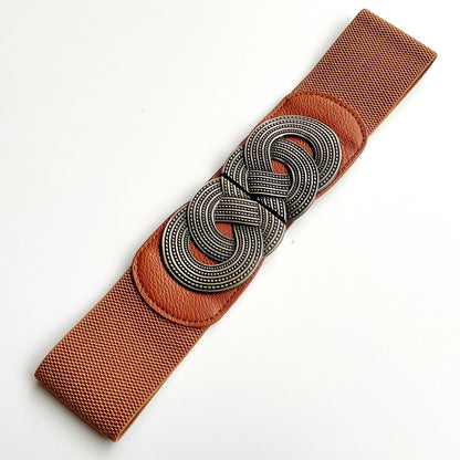 European And American Retro Elastic Wide Belt