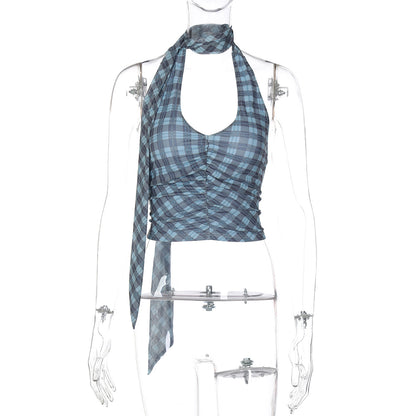 Women's French-style Vintage Halter-neck Camisole Top