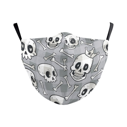 Digital Printing Halloween Skull Pumpkin Creative Design Double-layer Dustproof Mask
