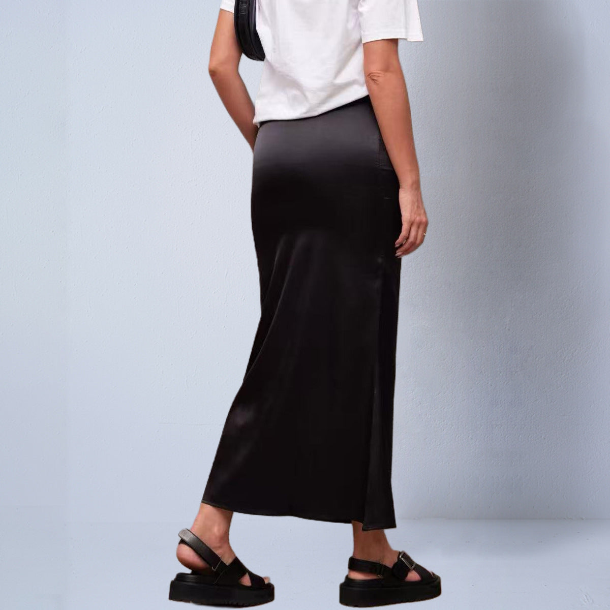 Autumn New Satin Mermaid Bodycon Skirt For Women