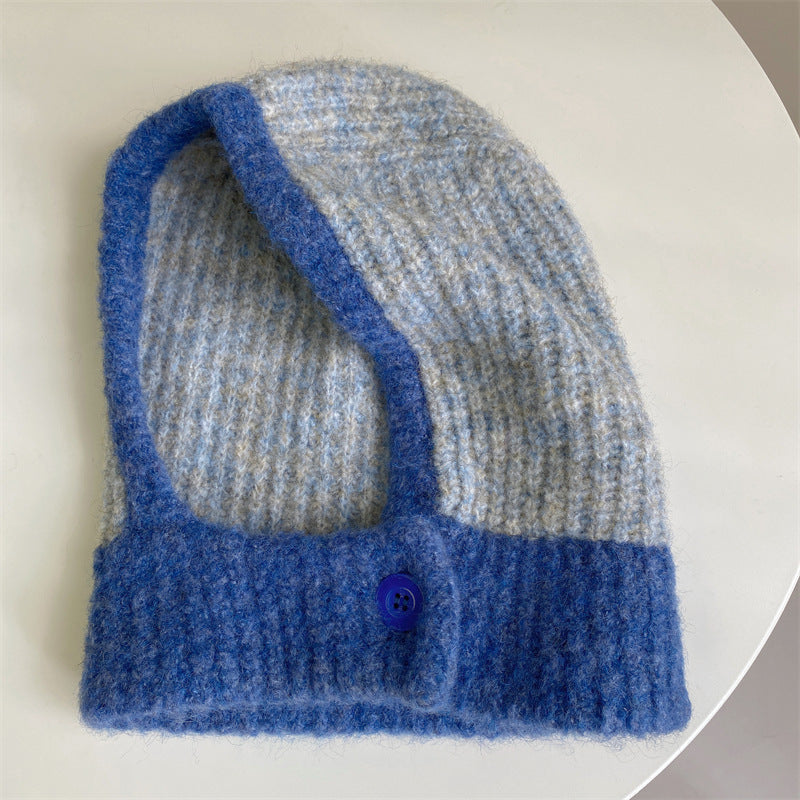 One-piece Knitted Balaclava With Built-in Neck Warmer And Ear Protection