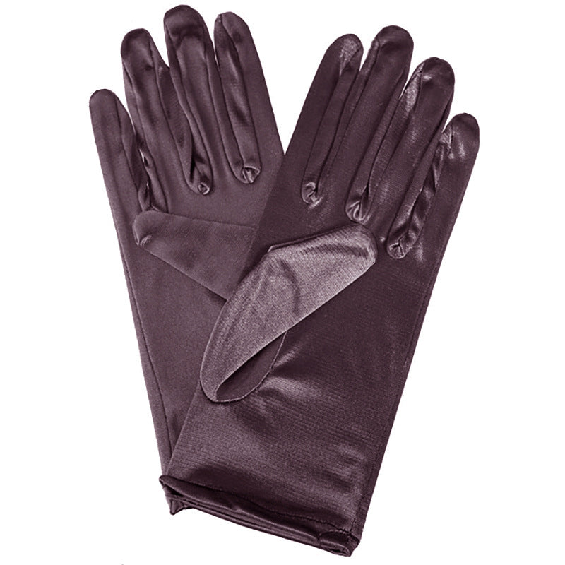 Bridal Wedding Gloves Short Satin Dress Cheongsam Gloves