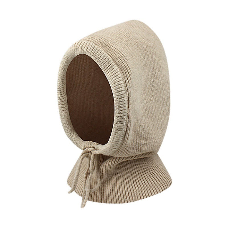 Fashionable And Warm Scarf With Integrated Yarn Knitted Hat For Women