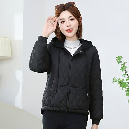 Casual Slimming Short Hooded Warm Jacket
