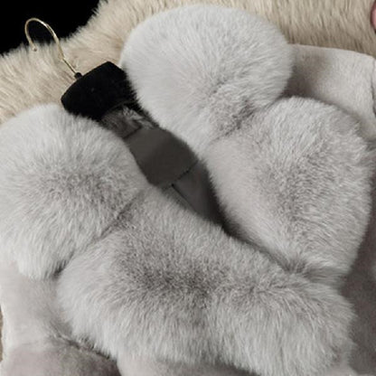 Women's Medium Length Sheep Sheared Fur Coat