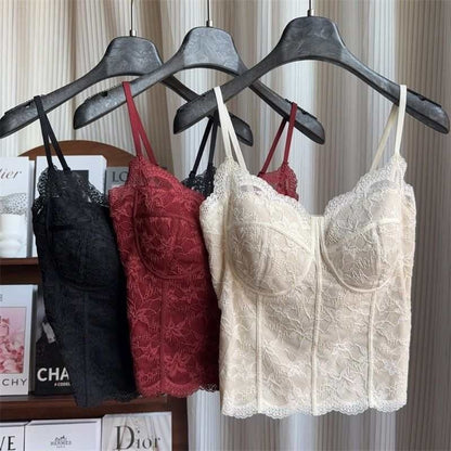 Brushed French-style Camisole For A Slimming Pure-yet-sexy Look