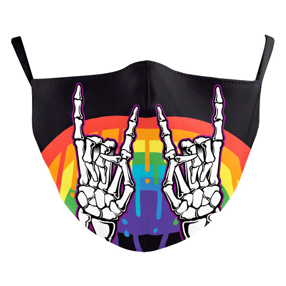 Milk Silk Double-layer Halloween Digital Printing Mask