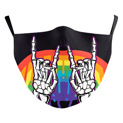 Milk Silk Double-layer Halloween Digital Printing Mask