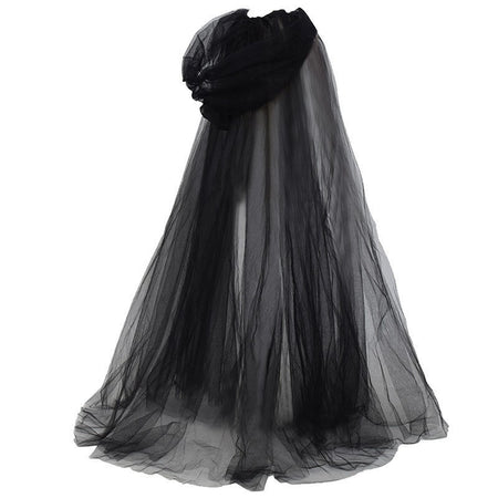 Halloween Ghost Hooded Cloak Death Witch Mesh Cloak Ball Performance Costume
