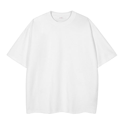 Double Yarn Short Sleeve Sweat-absorbing Cotton T-shirt Top