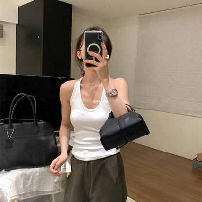 Retro U-neck Halter I-shaped Camisole For Women