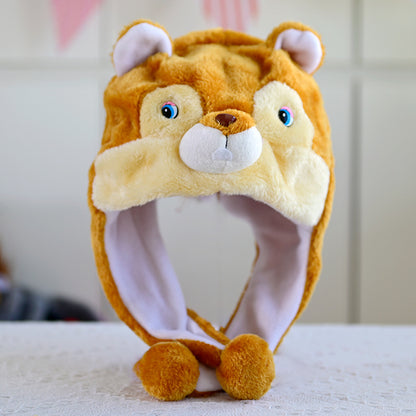 Cartoon Animal Plush Earflap Hat