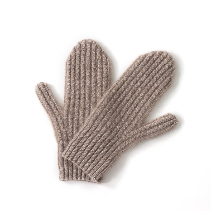 New Twisted Thickening Thermal Windproof Mittens