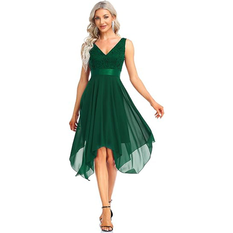 Women's Lace Chiffon Cocktail Ball Gown