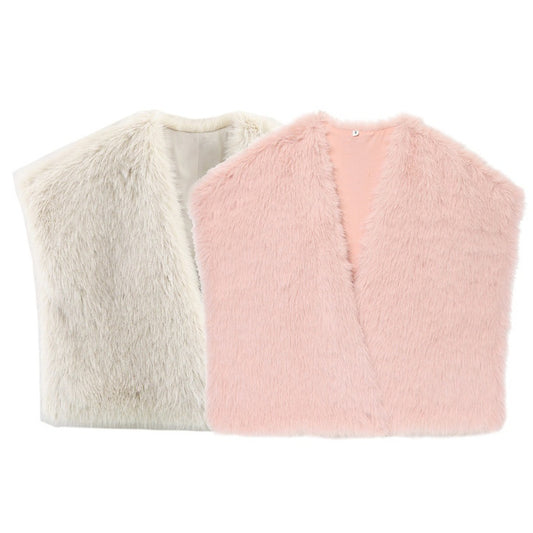 Autumn Fashion Faux Fur Effect Short Vest