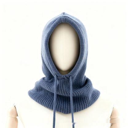 Women's Winter Retro Drawstring Knitted Hat