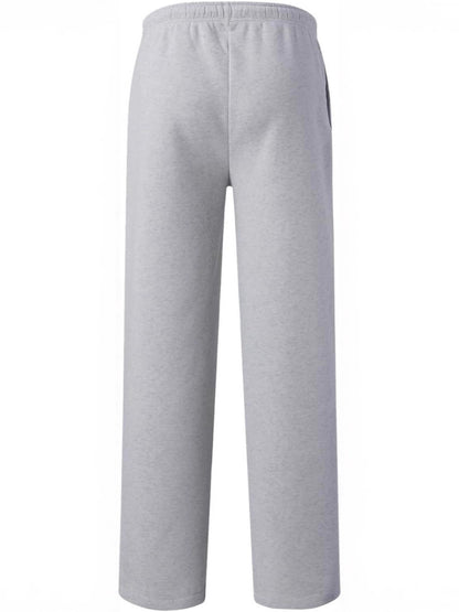 Women's Fleece-Lined Casual Straight-Leg Sports Sweatpants For Fall And Winter
