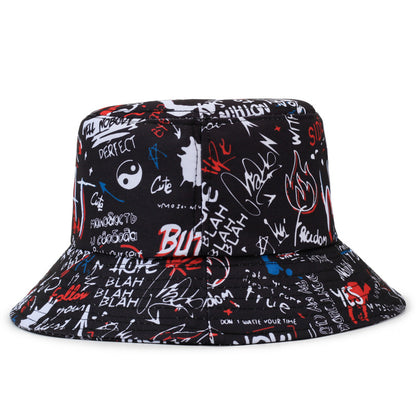 Korean Fashion Graffiti Street Adjustable Fisherman Hat
