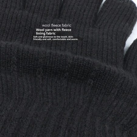 Gloves Outdoor Riding Wind-proof And Cold Protection Fleece-lined Thickened