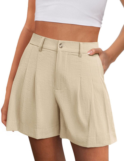 Urban-style Chic Womens High-waisted Casual Shorts