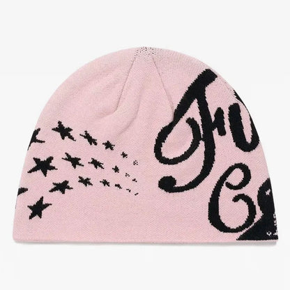 Fashionable Casual Versatile Knitted Hat With Embroidered Letters For Both