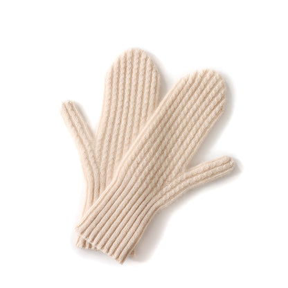 New Twisted Thickening Thermal Windproof Mittens