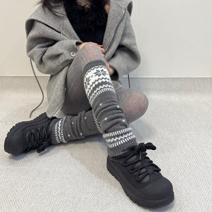 Knitted Thermal Leg Warmers Slouch Socks And Zodiac-year Socks