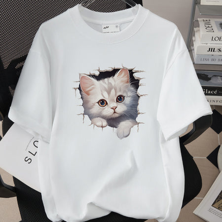 Womens Trendy Stylish Cotton Short-sleeve Top