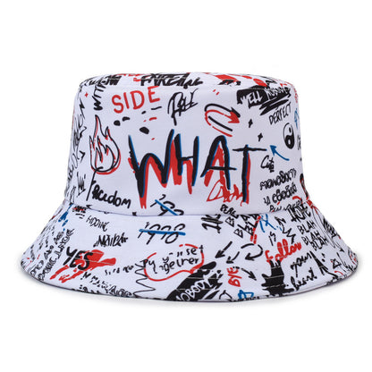 Korean Fashion Graffiti Street Adjustable Fisherman Hat