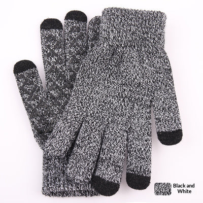 Knitted Winter Warm Touchscreen Gloves Made Of Wool