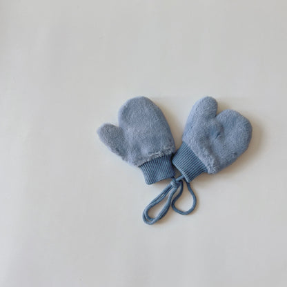 Fleece-lined Warm Finger Halter Baby Gloves