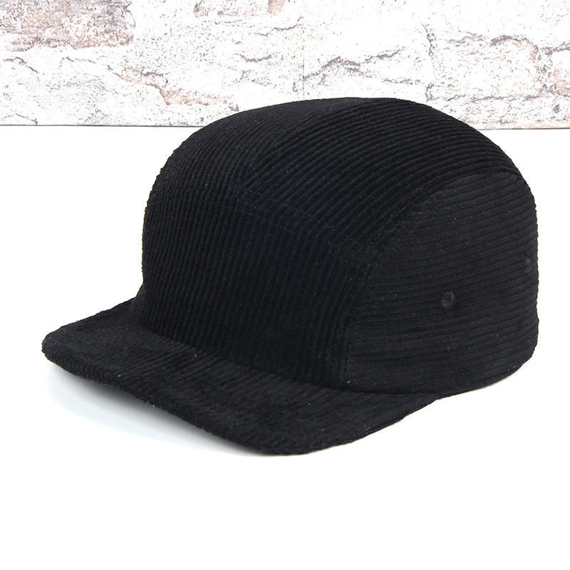 Pure Cotton Corduroy Five-panel Cap Short Brim 5-panel Baseball Cap