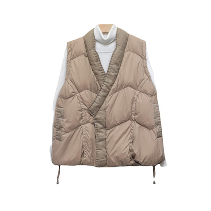 90 Down Solid Color Stand-collar Vest Women's Down Jacket