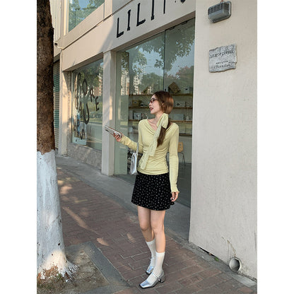 Fitted Waist For A Slimming Effect With An Asymmetrical Long-sleeve Design