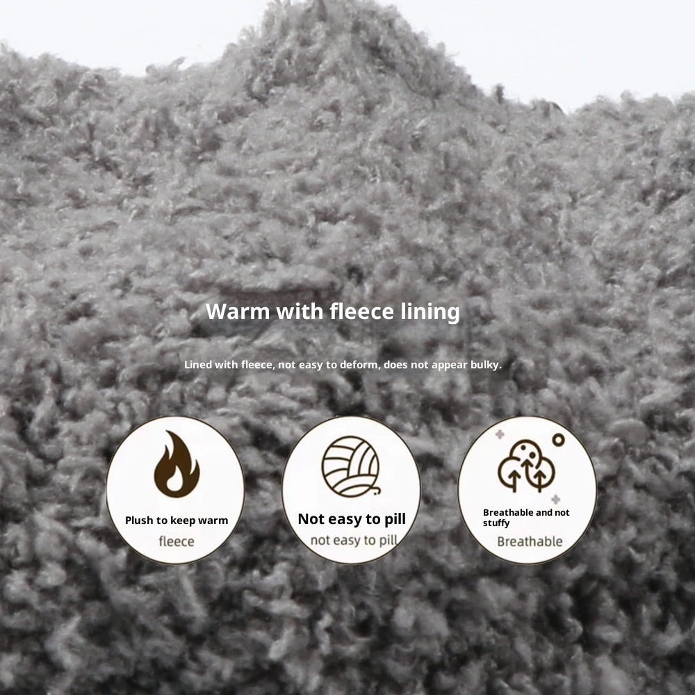 Gloves Outdoor Riding Wind-proof And Cold Protection Fleece-lined Thickened