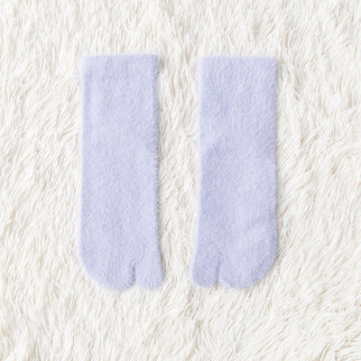 Women's Fleece-lined Thermal Winter Toe Socks Mid-calf Thick Warm