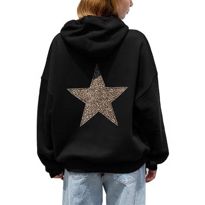 Womens Fashionable Casual Fleece Printed Hoodie
