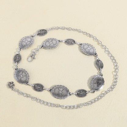 European And American High Sense Fashion Metal Waist Chain