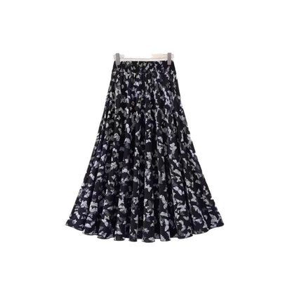 Slimming Pleated Floral Midi Dress