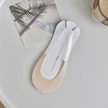 High Heel Socks Women Cotton Ice Silk Boat Socks