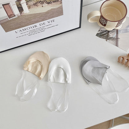 High Heel Socks Women Cotton Ice Silk Boat Socks