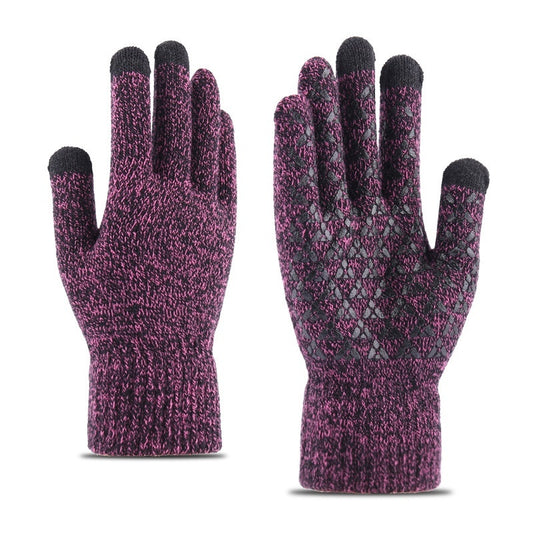 Knitted Winter Warm Touchscreen Gloves Made Of Wool
