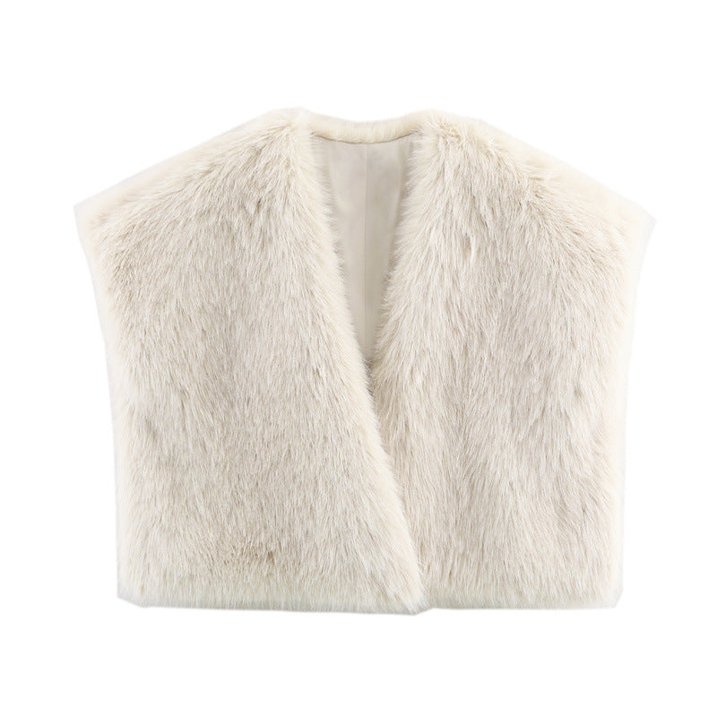 Autumn Fashion Faux Fur Effect Short Vest