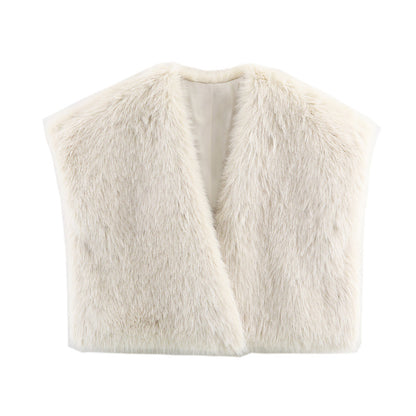 Autumn Fashion Faux Fur Effect Short Vest