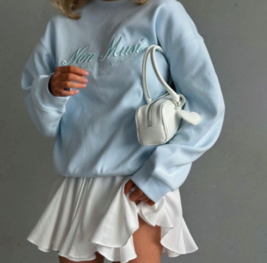 Stylish, Personalized American Retro Sweatshirt With A Distinctive Print Design